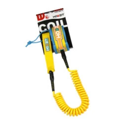 LEASH DE SUP HOWZIT COIL JAUNE/BLEU 9' -FANATIC Soldes leash de sup howzit coil jaune bleu 9 1 6