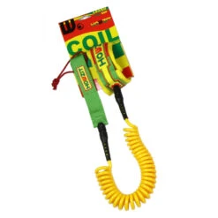 LEASH DE SUP HOWZIT COIL RASTA 9' -FANATIC Soldes leash de sup howzit coil rasta 9 1 4