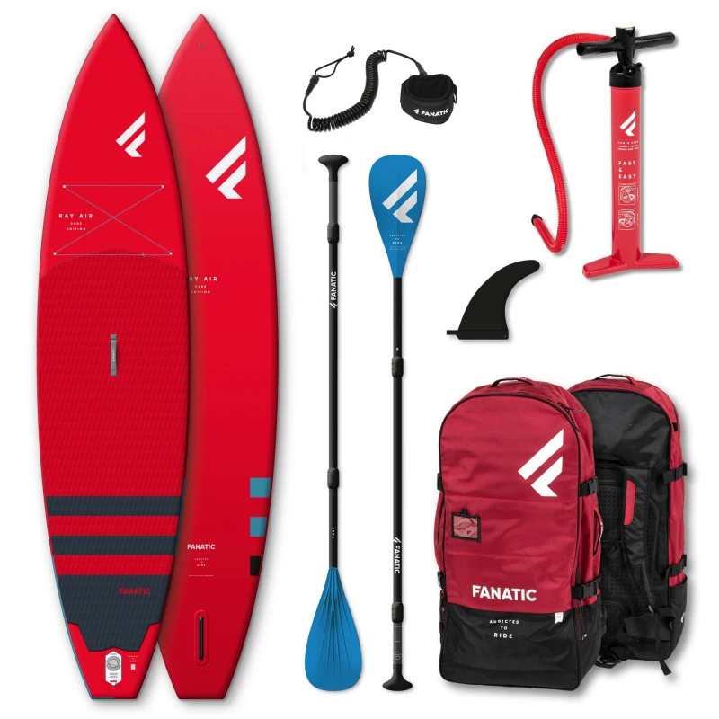 PADDLE GONFLABLE FANATIC RAY AIR 11.6 X 31 PURE ROUGE 2022 3 PADDLE GONFLABLE FANATIC RAY AIR 11.6 X 31 PURE ROUGE 2022