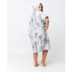 PONCHO AFTER BOTANICAL LIGHT GREY -FANATIC Soldes poncho after botanical light grey 3