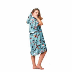 PONCHO AFTER SKETCHBOOK BLEU -FANATIC Soldes poncho after sketchbook bleu 2