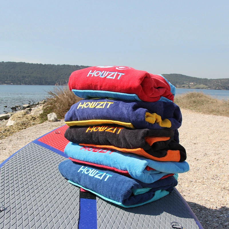 Poncho Howzit Bleu/rouge 5 Poncho Howzit Bleu/rouge – Image 3