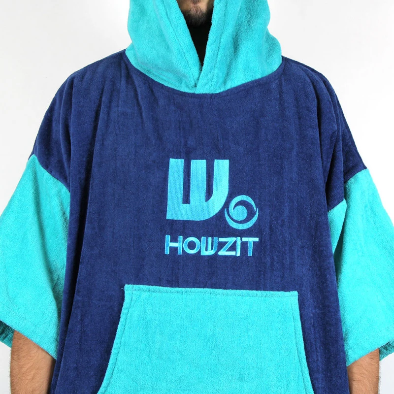 Poncho Howzit Bleu/vert TU 6 Poncho Howzit Bleu/vert TU – Image 4
