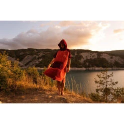 PONCHO PLAID AFTER ESSENTIAL SHERPA ROUGE TU -FANATIC Soldes poncho plaid after essential sherpa rouge tu 5